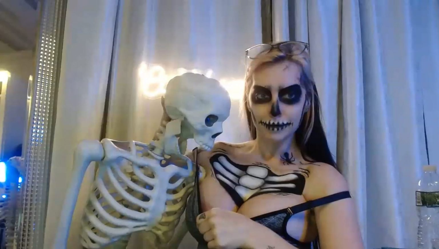 Cubbixoxos Skeletal Body Painting Show AltPorn Net Alt Porn Erotica