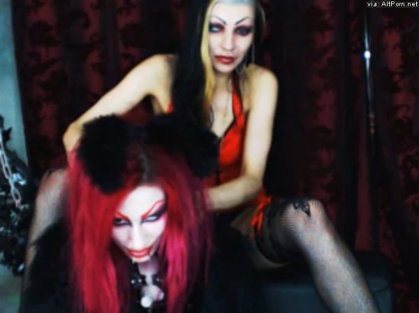 MaryFreaky and her Long Legged Goth Babe Girlfriend