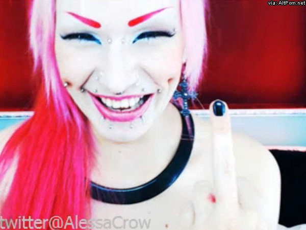 Alessa Crow Knows How to Give the Finger