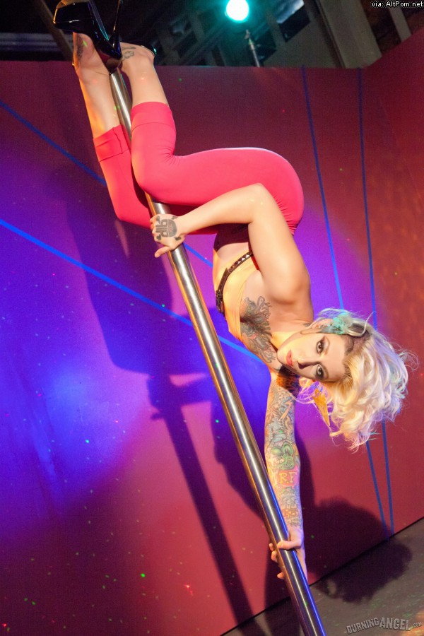 BurningAngel: Spandexxx Stripper Miss Genocide Has The Moves!
