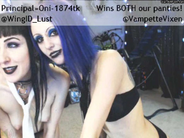 WingID_Lust and Vampette Goth Girls Spanking