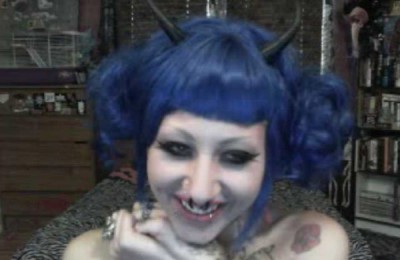 LeRenardRouge Gorgeous Super-Modified Blue Hair with Horns