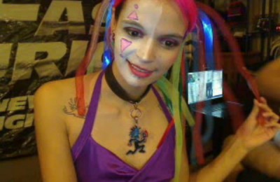 Colorful Fun Harlequin Juggalette Raver KinkyCarnival