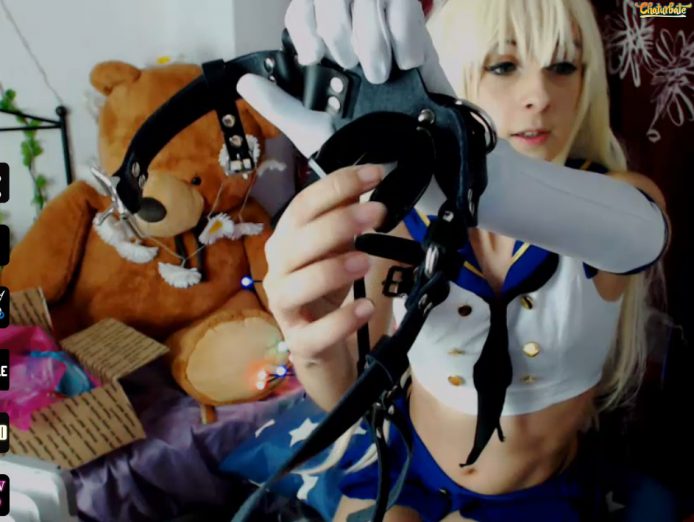 Gagging Toy - PityKitty in naughty cosplay showing off her new toys ...
