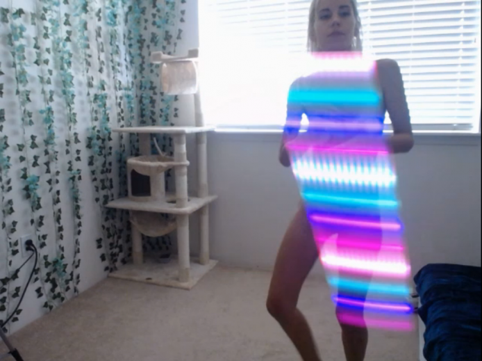 The Beautiful AutumnKayy Does A Sexy Light Show