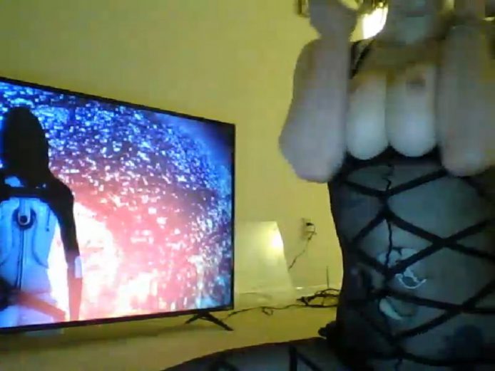 CandyCrushed Pleases In A Mesh Bodysuit