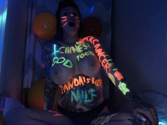 Boobs, Blacklights, And Blowjob With LorettaRose