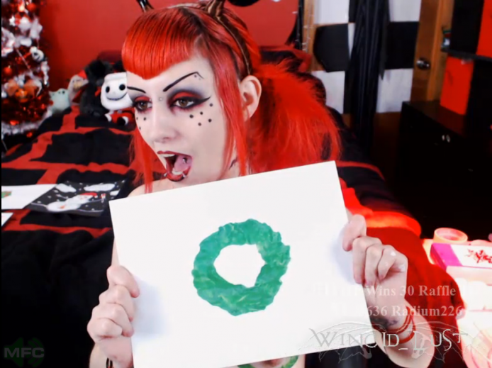 Sexy Goth WingID_Lust Paints With Her Pussy