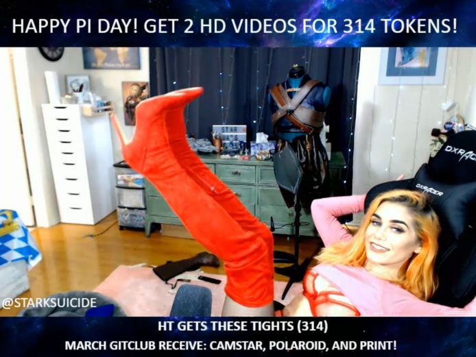 HackerGirl Is Ravishing In Red On Pi Day