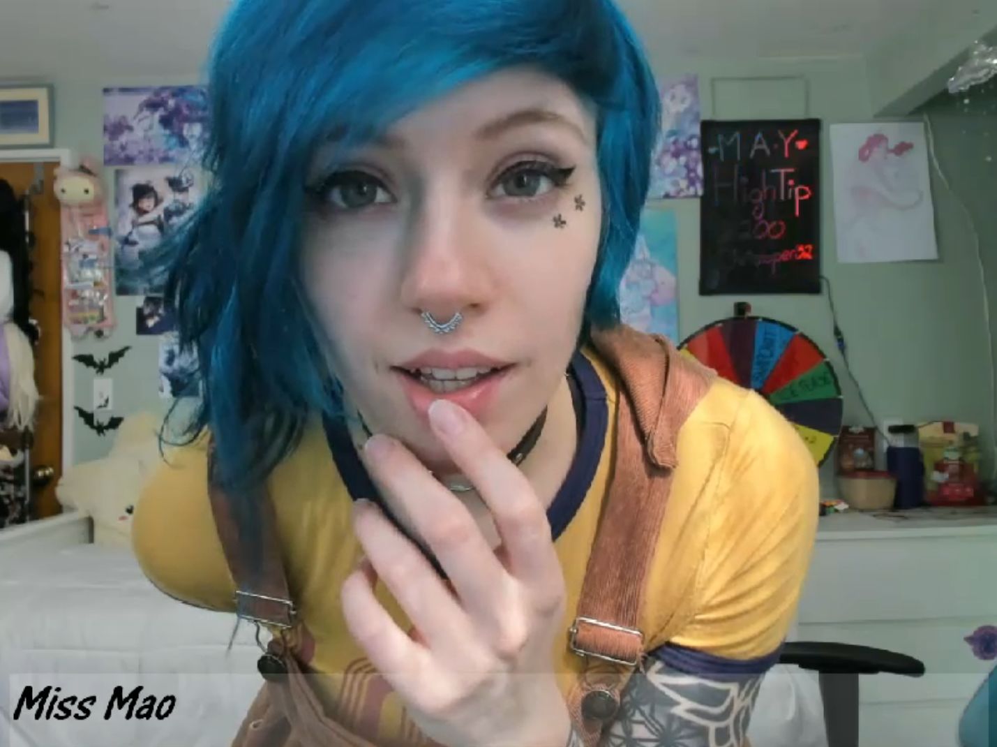 Blue hair raver dick girl