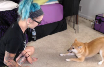 Cattie_C Hangs Out With Her Adorable Doggo
