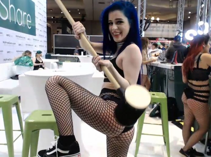 Convention Spanks And Mallet Whacks With Kati3kat 