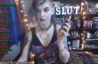 SlutPuppy6x Has Goth Her Legs Open For You
