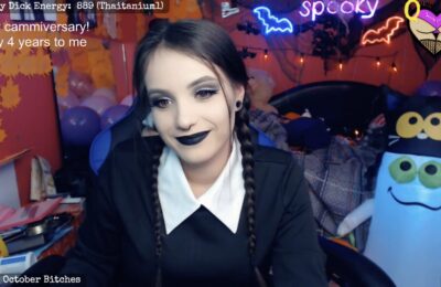 Quinntober Celebrates Her Cammiversary With A Wednesday Addams Cosplay