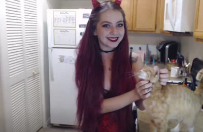 A Devilishly Fun Time With LilyXOXOO And Her Kitty