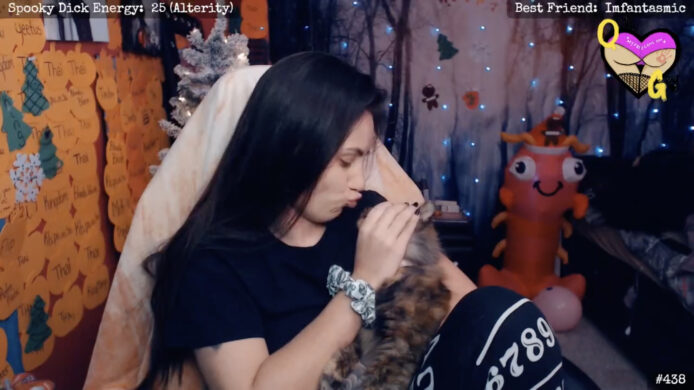 QuinnGray Brings Her Kitty On Cam