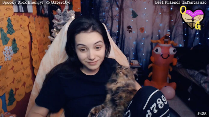 QuinnGray Brings Her Kitty On Cam