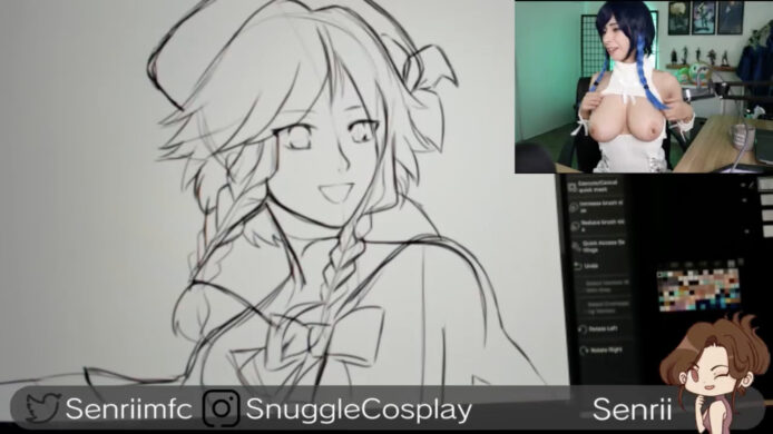 Meet Senrii, Who’s Cosplaying Venti, And Is Sketching Topless