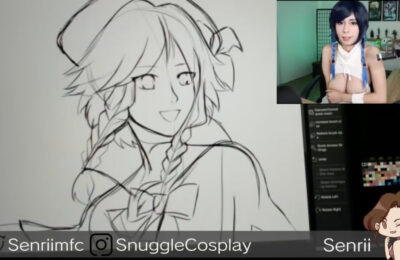 Meet Senrii, Who’s Cosplaying Venti, And Is Sketching Topless
