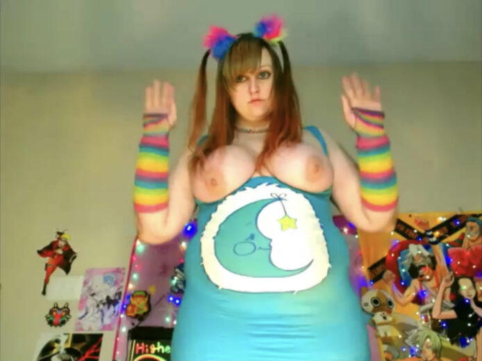 BabyZelda Brings A Pop Of Color And A Lot Of Booty In Her Beary Cute Care Bear Show