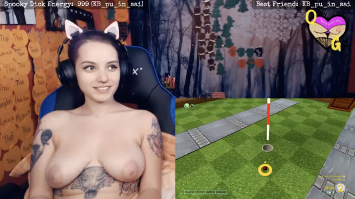 QuinnGray Plays Golf With Her Clothes Off