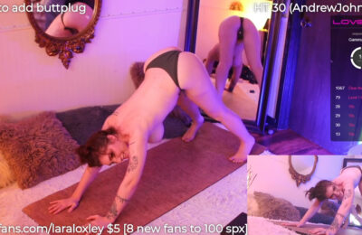 LaraLoxley Shows Off Her Flexibility With Some Topless Yoga