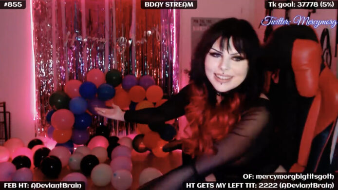 MercyMorg Has Goth A Birthday Bash Full Of Prizes, Balloons And Emira