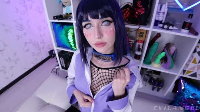 EvilAngel: Purple Bitch Does Anal While Cosplaying Hinata