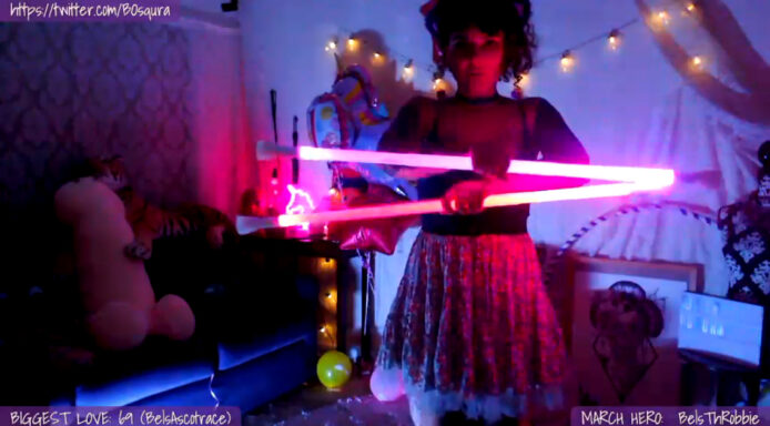 Belen_Osqura Lights Up The Room With Her Glowing Dance Moves