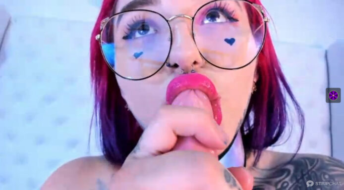 A Naughty Close-Up Of CHERRY_WHITE's Blowjob