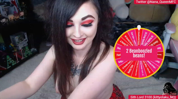 Nana_Queen Presents: A Purrfect Tease In Red Hot Fishnets
