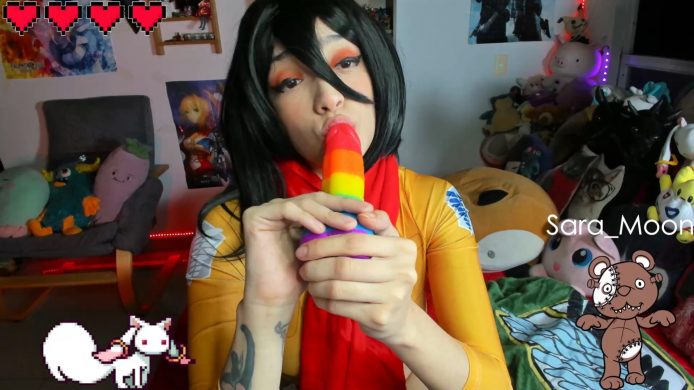 Kioko_sakura Tastes The Rainbow As Mikasa Ackerman