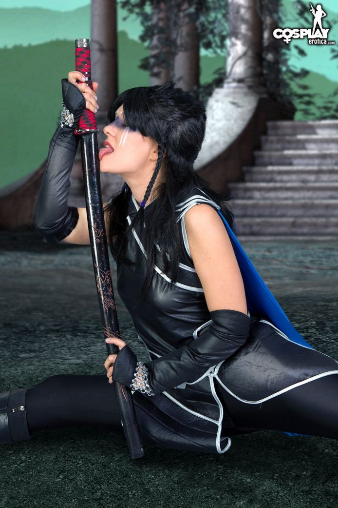 CosplayErotica: Blue Angel Grabs Her Blade As Valkyrie