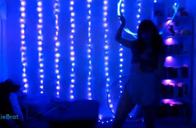 PixieBrat Shows Off Her Hula Hooping Skills In The Dark