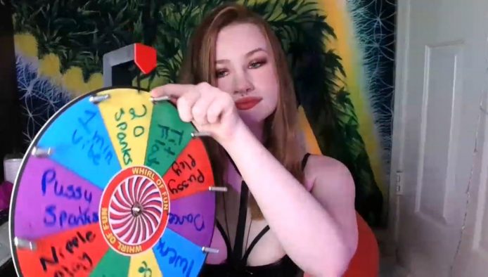 LilithCeleste Spins Her Wheel For A Sexy Nipple Play Tease