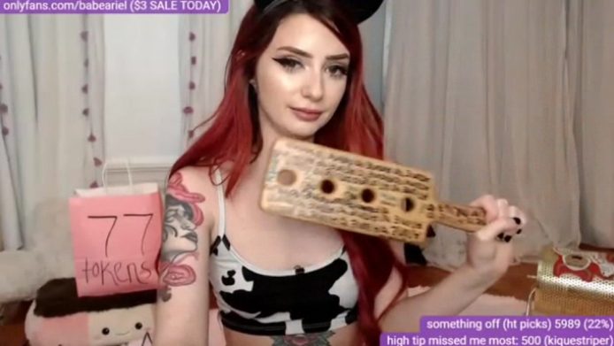 BabeAriel’s Finger Sucks and Naughty Props 