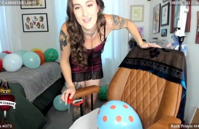 BlairLennox Pops Some Balloons For Her Cammiversary