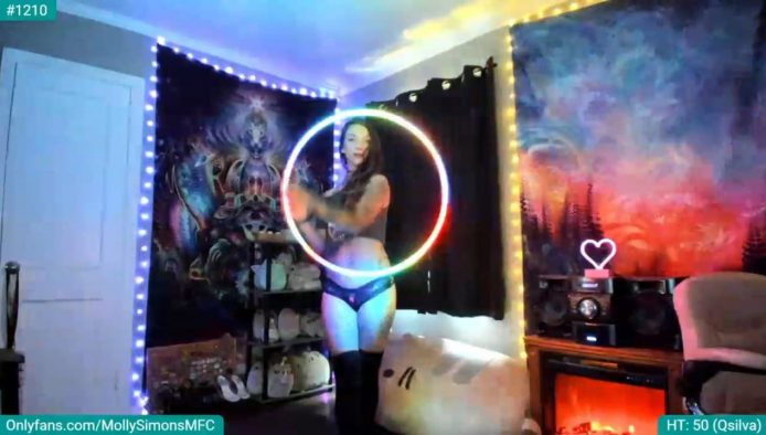 MollySimons Lights Up The Entire Room With Her Hula Hoop Show