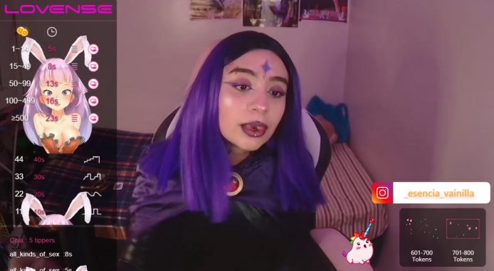 Vainilla_L's Naughty Cumshow As Raven