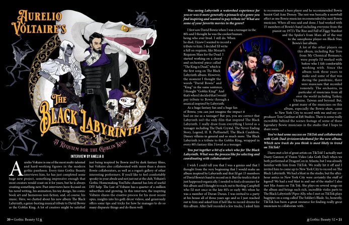 Gothic Beauty Magazine #52: A Passion For Fashion, With A Bit Of Beetlejuice