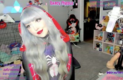DarcyNycole Slips On A Spider Suit