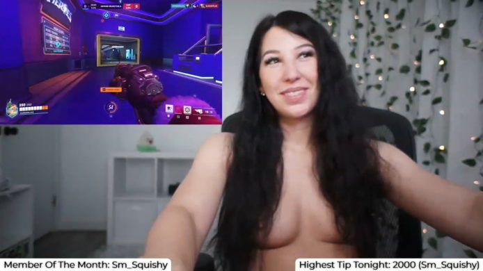 A Topless Round Of Overwatch With LenaDanzara