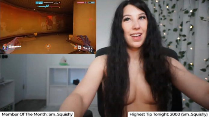 A Topless Round Of Overwatch With LenaDanzara