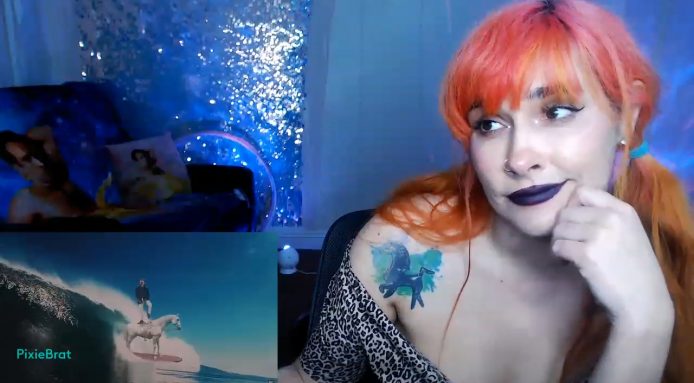 PixieBrat Does The Skibidi While Watching Some Of The Best Music Video Ever