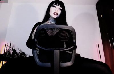 AbbyPink Gives Her Chair A Good Tease