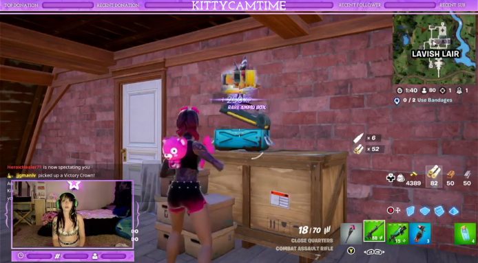 Kittycamtime Drops Into The World Of Fortnite