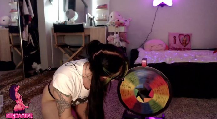 Kittycamtime Spins Her Wheel For Some Flashy Treats