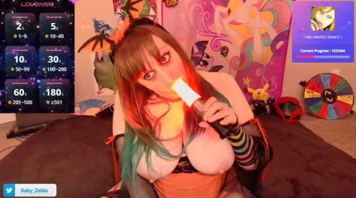 Sp00ky Succubus BabyZelda Makes Her Toy Glow