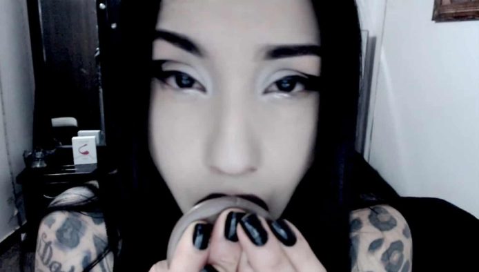 A Gothic Gagging With Emearld_black