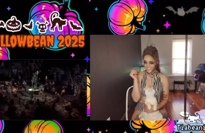 A Nightmare Before Christmas Movie Night Starring Tiabeanie As Beetlejuice And Her Kitty-Cat